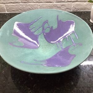 1985 Haeger Memphis Design Sculpture Bowl